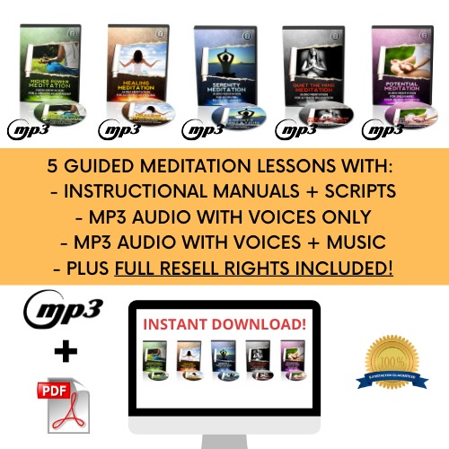 Product picture Guided Meditation Audio Collection + MP3 Music and Scripts